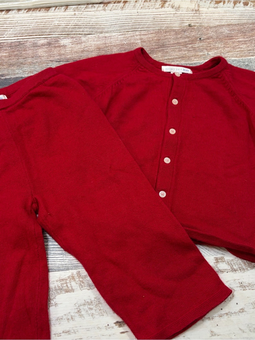 POTTERY BARN KIDS CASHMERE BLEND 2-PIECE SET SWEATER AND PANTS Size 12-18 Mths